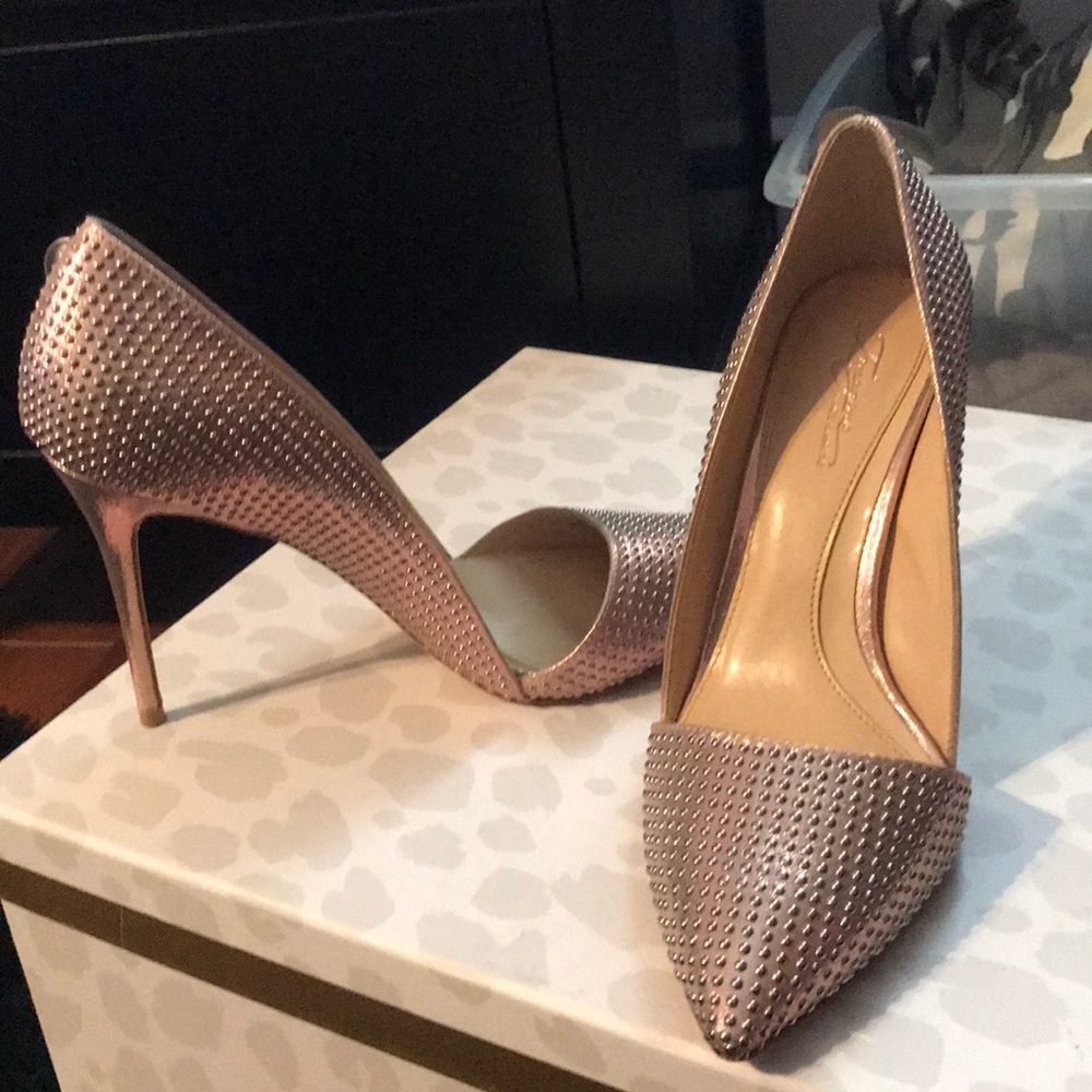 Rose gold Vince Camuto heels